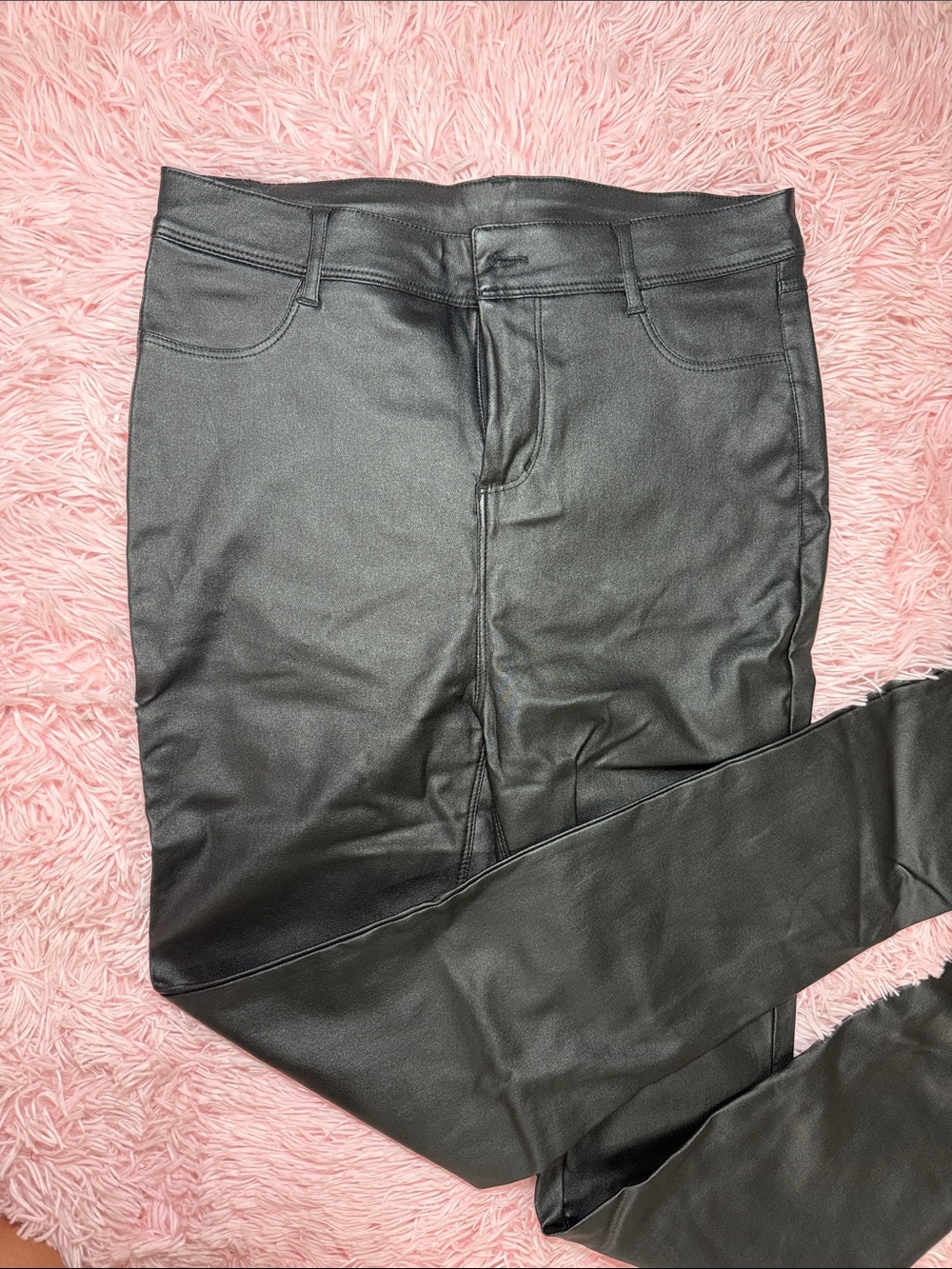 Windsor Black Faux Leather Skinny Jeans